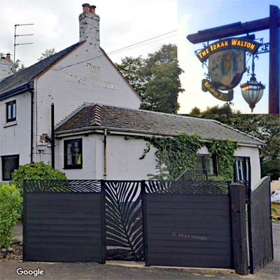 The Izaak Walton Pub in Cresswell, Staffs, UK