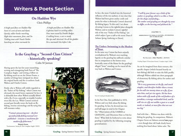 Colin M Jarman grayling society journal article compleat angler walton cotton