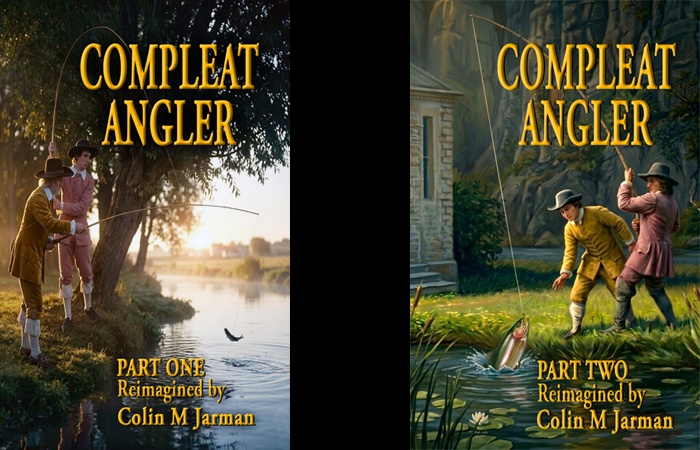 The-Compleat-Angler-Part-One-Two-cover-Izaak-Walton-Charles-Cotton-Colin-M-Jarman-fishing-book-bait-fly-fishing-river-lea-dove